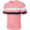 image:imageRoseSeek Mens Color Block Short Sleeve Tee Shirts Casual Crewneck T Shirt Trendy Summer TopsDusty Pink