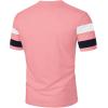 image:imageRoseSeek Mens Color Block Short Sleeve Tee Shirts Casual Crewneck T Shirt Trendy Summer TopsDusty Pink