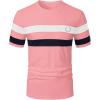 image:imageRoseSeek Mens Color Block Short Sleeve Tee Shirts Casual Crewneck T Shirt Trendy Summer TopsDusty Pink