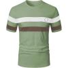 image:imageRoseSeek Mens Color Block Short Sleeve Tee Shirts Casual Crewneck T Shirt Trendy Summer TopsGreen