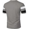 image:imageRoseSeek Mens Color Block Short Sleeve Tee Shirts Casual Crewneck T Shirt Trendy Summer TopsGrey