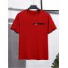 image:imageRoseSeek Mens Color Block Short Sleeve Tee Shirts Casual Crewneck T Shirt Trendy Summer TopsMix Red