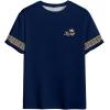 image:imageRoseSeek Mens Color Block Short Sleeve Tee Shirts Casual Crewneck T Shirt Trendy Summer TopsMulticolor Blue
