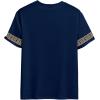 image:imageRoseSeek Mens Color Block Short Sleeve Tee Shirts Casual Crewneck T Shirt Trendy Summer TopsMulticolor Blue