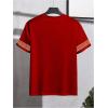 image:imageRoseSeek Mens Color Block Short Sleeve Tee Shirts Casual Crewneck T Shirt Trendy Summer TopsMulticolor Red