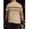 image:imageRoseSeek Mens Color Block Short Sleeve Tee Shirts Casual Crewneck T Shirt Trendy Summer TopsMulticolor White