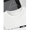 image:imageRoseSeek Mens Color Block Short Sleeve Tee Shirts Casual Crewneck T Shirt Trendy Summer TopsPure White