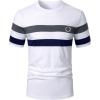 image:imageRoseSeek Mens Color Block Short Sleeve Tee Shirts Casual Crewneck T Shirt Trendy Summer TopsWhite
