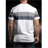 image:imageRoseSeek Mens Color Block Short Sleeve Tee Shirts Casual Crewneck T Shirt Trendy Summer TopsWhite With Grey
