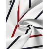 image:imageRoseSeek Mens Color Block Short Sleeve Tee Shirts Casual Crewneck T Shirt Trendy Summer TopsWhite and Red