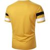 image:imageRoseSeek Mens Color Block Short Sleeve Tee Shirts Casual Crewneck T Shirt Trendy Summer TopsYellow