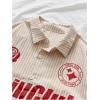 image:imageRoseSeek Mens Cropped Plaid Number Graphic Button Down Shirts Short Sleeve Retro Preppy Crop TopsKhaki