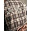image:imageRoseSeek Mens Cropped Plaid Number Graphic Button Down Shirts Short Sleeve Retro Preppy Crop TopsKhaki Brown