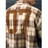 image:imageRoseSeek Mens Cropped Plaid Number Graphic Button Down Shirts Short Sleeve Retro Preppy Crop TopsMulticolor