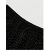 image:imageRoseSeek Mens Glitter Rhinestone Ripped Shorts Drawstring Waist Wide Leg Party Shorts with PocketsBlack