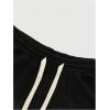 image:imageRoseSeek Mens Glitter Rhinestone Ripped Shorts Drawstring Waist Wide Leg Party Shorts with PocketsPure Black