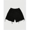 image:imageRoseSeek Mens Glitter Rhinestone Ripped Shorts Drawstring Waist Wide Leg Party Shorts with PocketsPure Black
