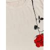 image:imageRoseSeek Mens Graphic Tees Floral Print Short Sleeve Crew Neck Vintage Tee Shirt Casual Summer Tee TopsKhaki