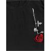 image:imageRoseSeek Mens Graphic Tees Floral Print Short Sleeve Crew Neck Vintage Tee Shirt Casual Summer Tee TopsRose Black