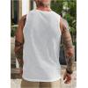 image:imageRoseSeek Mens Hollow Out Knit Tank Tops Crew Neck Sleeveless Tops Sports Streetwear Summer OutfitsWhite