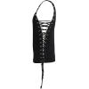 image:imageRoseSeek Mens Lace Up Tie Side Party Club Tank Top Sleeveless Fitted Summer Crop Tops Going Out UndershirtsBlack