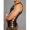 image:imageRoseSeek Mens Lace Up Tie Side Party Club Tank Top Sleeveless Fitted Summer Crop Tops Going Out UndershirtsBlack