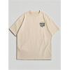 image:imageRoseSeek Mens Letter Graphic Tees Crew Neck Short Sleeve T Shirts Casual StreetwearApricot