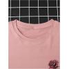 image:imageRoseSeek Mens Letter Graphic Tees Crew Neck Short Sleeve T Shirts Casual StreetwearPink