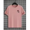 image:imageRoseSeek Mens Letter Graphic Tees Crew Neck Short Sleeve T Shirts Casual StreetwearPink