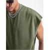 image:imageRoseSeek Mens Number Graphic Short Cap Sleeve Tank Tops Summer Crew Neck Baggy Workout Muscle TShirtsArmy Green
