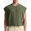 image:imageRoseSeek Mens Number Graphic Short Cap Sleeve Tank Tops Summer Crew Neck Baggy Workout Muscle TShirtsArmy Green