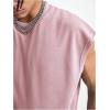 image:imageRoseSeek Mens Number Graphic Short Cap Sleeve Tank Tops Summer Crew Neck Baggy Workout Muscle TShirtsPink