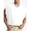 image:imageRoseSeek Mens Number Graphic Short Cap Sleeve Tank Tops Summer Crew Neck Baggy Workout Muscle TShirtsWhite