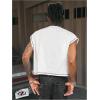 image:imageRoseSeek Mens Number Graphic Short Cap Sleeve Tank Tops Summer Crew Neck Baggy Workout Muscle TShirtsWhite Black