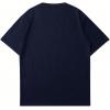 image:imageRoseSeek Mens Oversized Graphic Tees Half Sleeve Drop Shoulder Summer Casual T ShirtDark Blue