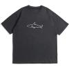 image:imageRoseSeek Mens Oversized Graphic Tees Half Sleeve Drop Shoulder Summer Casual T ShirtDark Grey