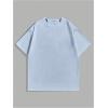 image:imageRoseSeek Mens Oversized T Shirt Short Sleeve Crew Neck Graphic Tees Drop Shoulder Summer Tops StreetwearDusty Blue