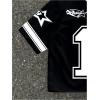 image:imageRoseSeek Mens Retro Button Down Jersey Shirts Number Graphic Collared Baseball Shirt Short Sleeve StreetwearBlack