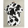 image:imageRoseSeek Mens Retro Leopard Button Down Shirts Collared Short Sleeve Summer Shirt Y2K TopsBlack Pattern
