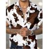 image:imageRoseSeek Mens Retro Leopard Button Down Shirts Collared Short Sleeve Summer Shirt Y2K TopsMulticolor