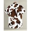 image:imageRoseSeek Mens Retro Leopard Button Down Shirts Collared Short Sleeve Summer Shirt Y2K TopsMulticolor