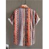 image:imageRoseSeek Mens Retro Leopard Button Down Shirts Collared Short Sleeve Summer Shirt Y2K TopsOrange