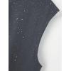 image:imageRoseSeek Mens Rhinestone Glitter Tank Top Crew Neck Sleeveless Tops Casual Party ClubwearDark Grey