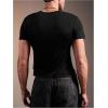 image:imageRoseSeek Mens Rhinestone Letter Y2K T Shirts Short Sleeve Crew Neck Fitted Tee Tops Summer TopBlack