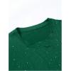 image:imageRoseSeek Mens Rhinestone T Shirts Glitter Crewneck Short Sleeve Casual Summer Tops Tee ShirtDark Green