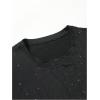image:imageRoseSeek Mens Rhinestone T Shirts Glitter Crewneck Short Sleeve Casual Summer Tops Tee ShirtLetter Black