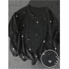 image:imageRoseSeek Mens Rhinestone T Shirts Glitter Crewneck Short Sleeve Casual Summer Tops Tee ShirtPure Black