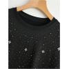 image:imageRoseSeek Mens Rhinestone T Shirts Glitter Crewneck Short Sleeve Casual Summer Tops Tee ShirtSolid Black