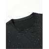 image:imageRoseSeek Mens Rhinestone T Shirts Glitter Crewneck Short Sleeve Casual Summer Tops Tee ShirtStar Black