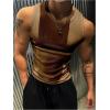 image:imageRoseSeek Mens Ribbed Sleeveless Tank Tops Crew Neck Slim Fit Gym Work Tank Undershirts Summer TopsBrown